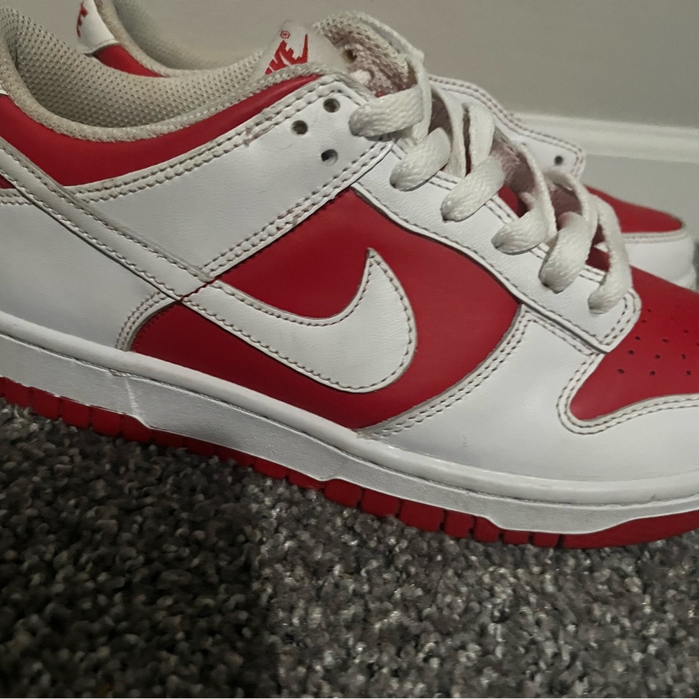 Nike Kids Red and White Sneakers